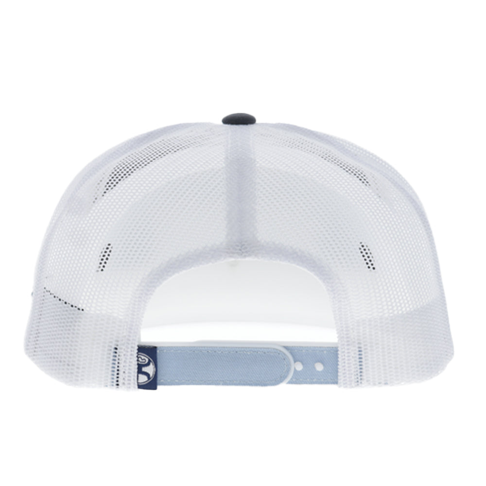 CR127 Cactus Ropes 5-Panel Trucker Snapback Hat Blue/White