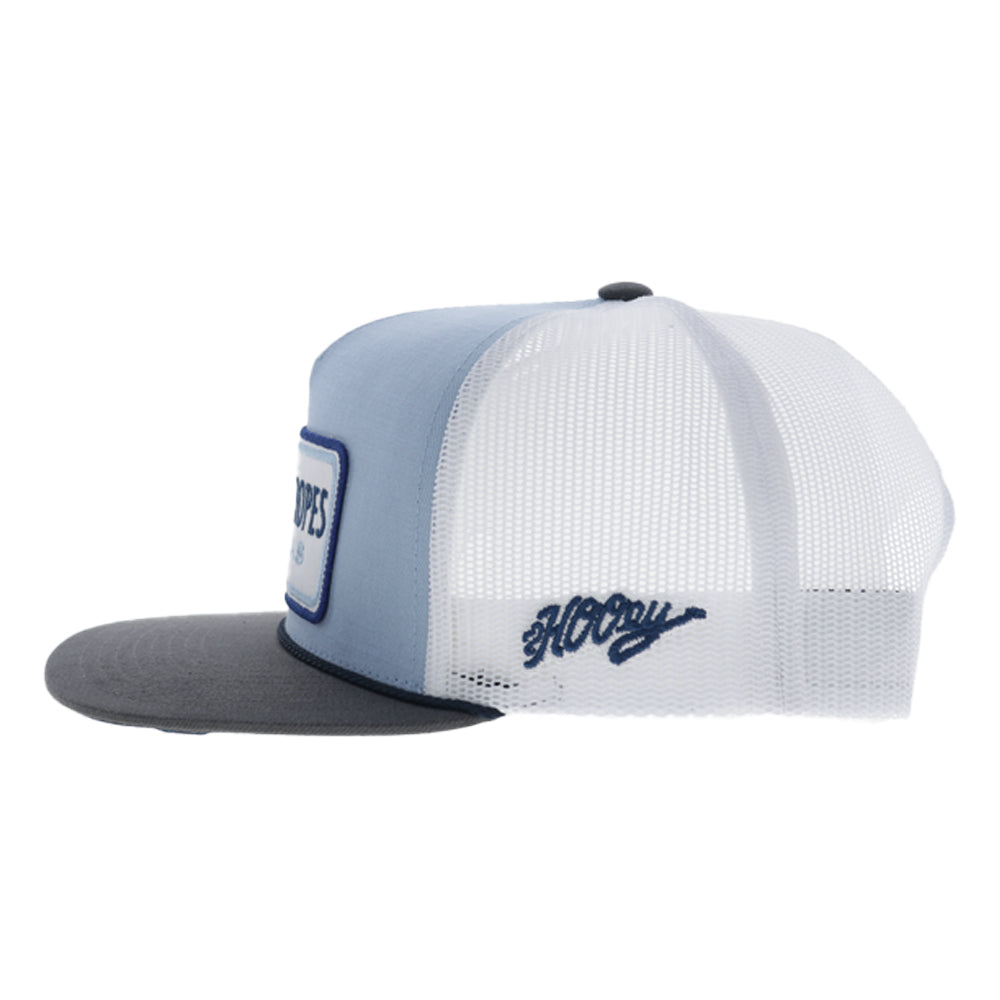 CR127 Cactus Ropes 5-Panel Trucker Snapback Hat Blue/White