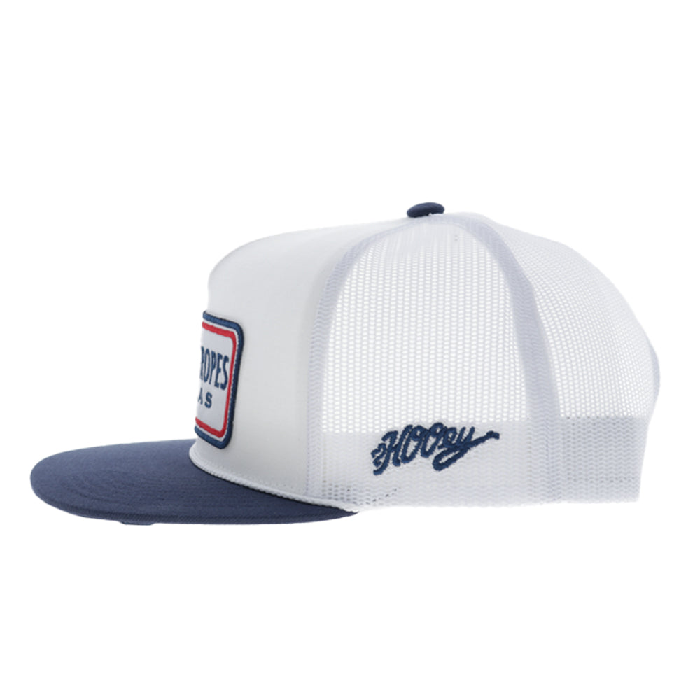 CR129 Cactus Ropes 5-Panel Trucker Snapback Hat White/Navy