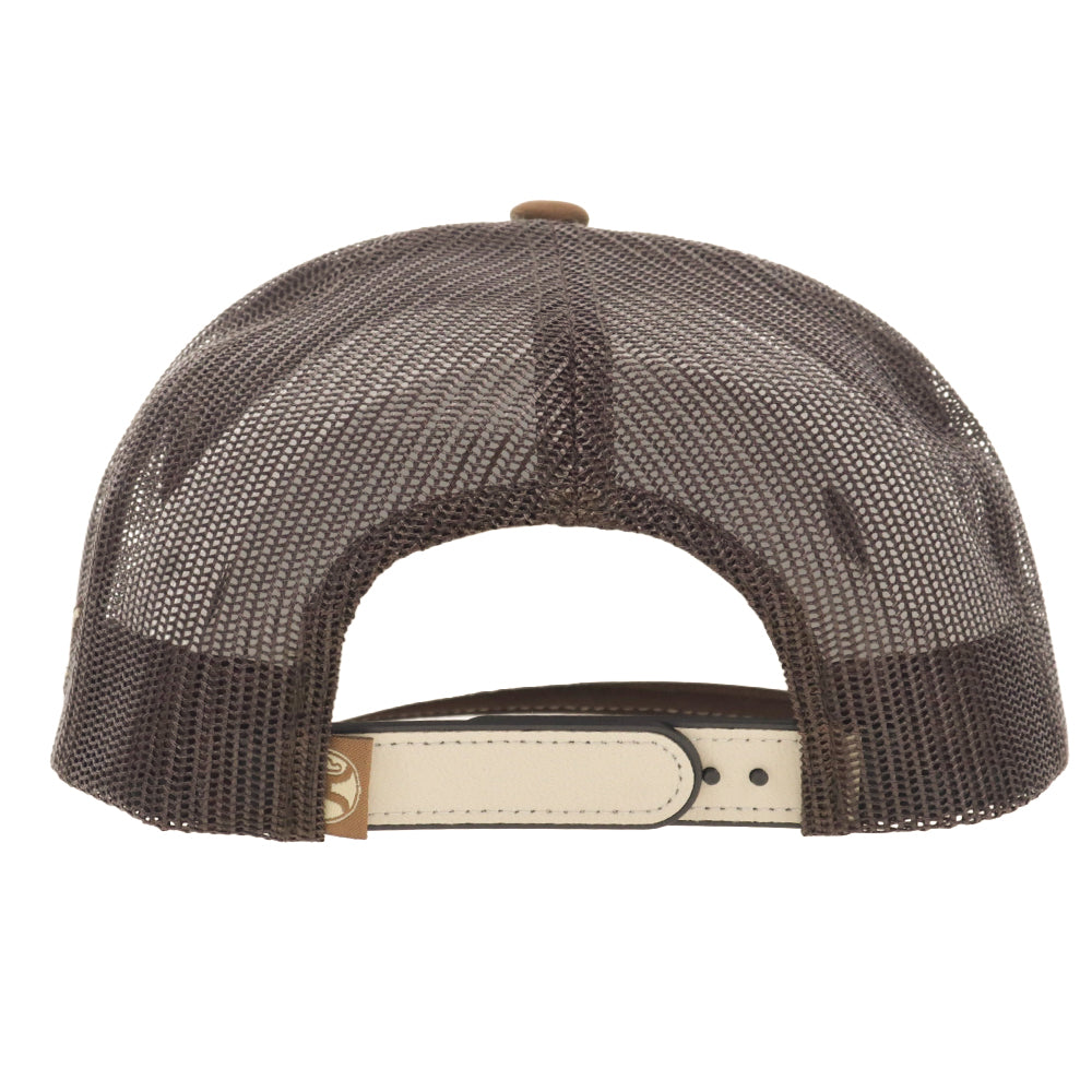 CR130 Cactus Ropes 5-Panel Trucker Snapback Hat Tan/Brown