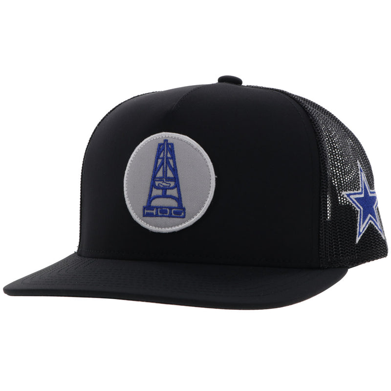 "Dallas Cowboys"  HOG Hat Black w/ Grey & Navy