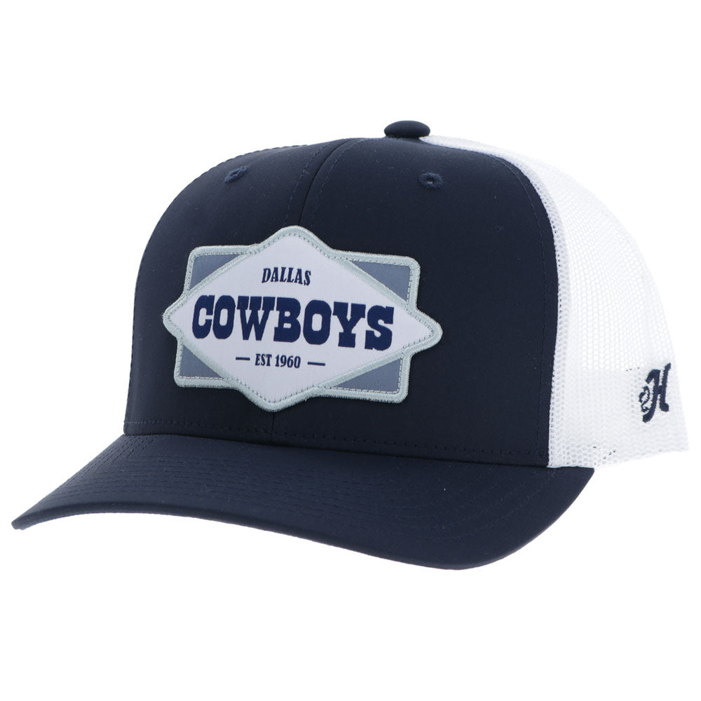 "Dallas Cowboys" Hat Navy & White w/Diamond Patch