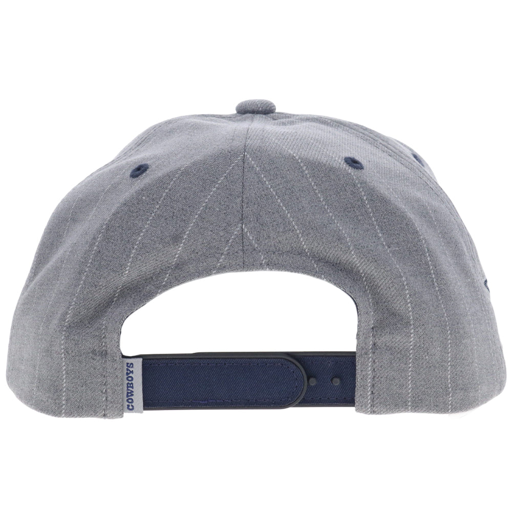 Dallas Cowboys 5-Panel Full Surround Hat Grey/White Pinstriped