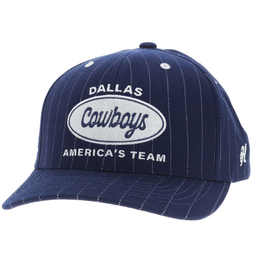 Dallas Cowboys 5-Panel Full Surround Hat Blue /White Pinstriped 7541T-NV