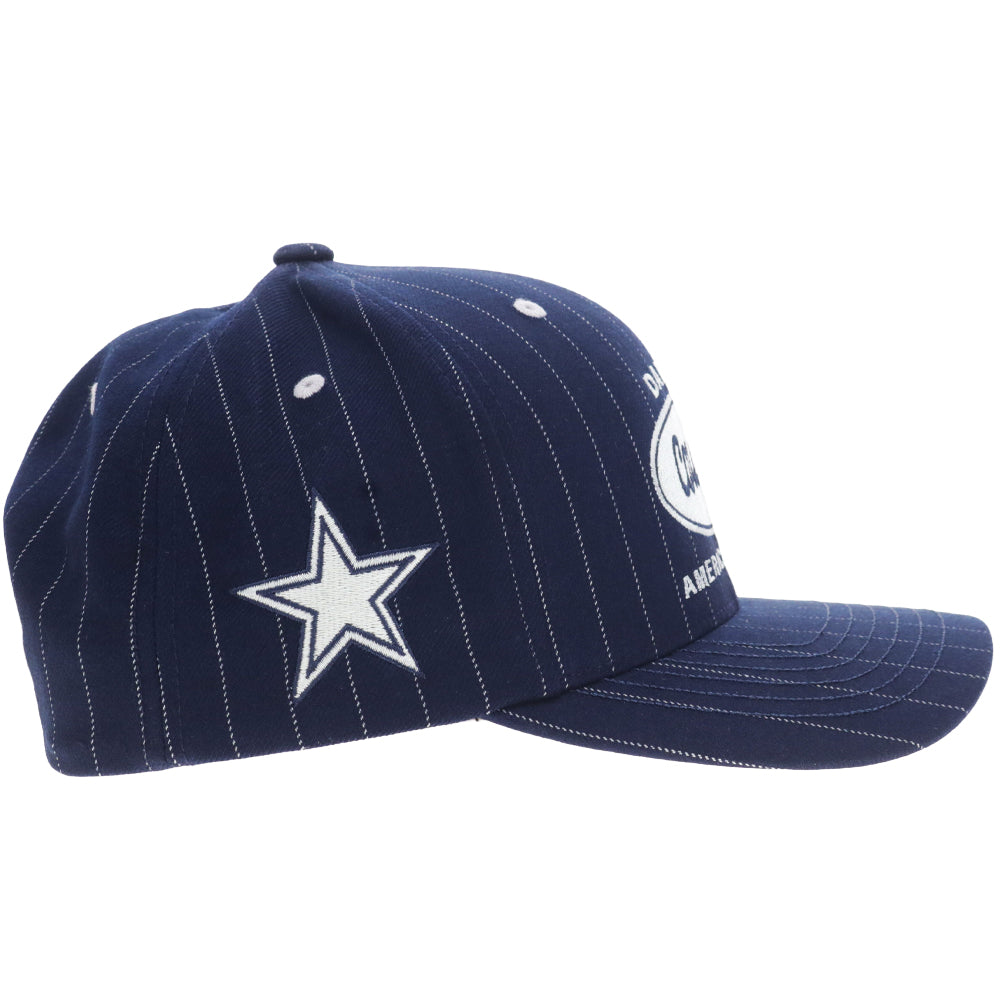 Dallas Cowboys 5-Panel Full Surround Hat Blue /White Pinstriped 7541T-NV