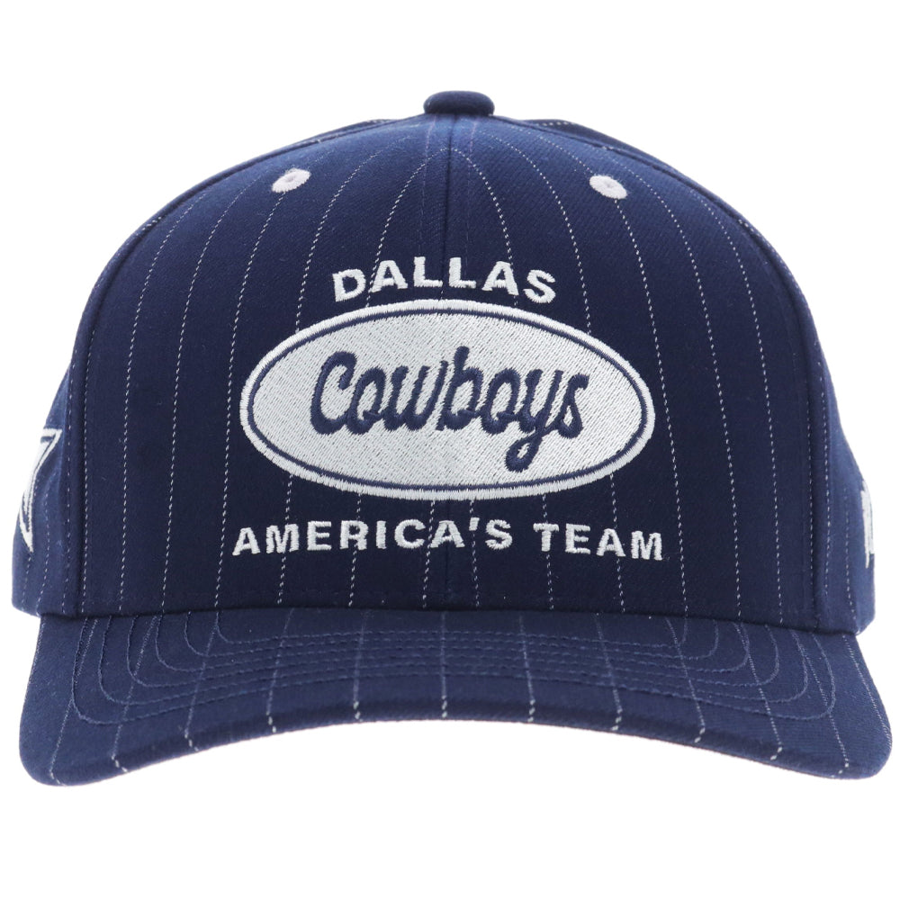 Dallas Cowboys 5-Panel Full Surround Hat Blue /White Pinstriped 7541T-NV