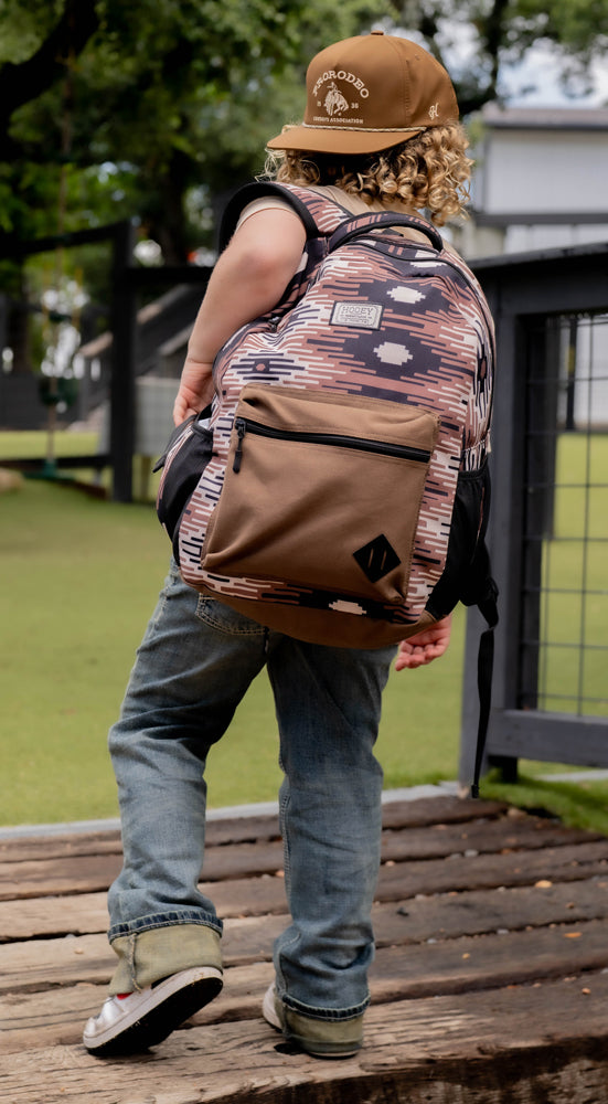 "Recess" Hooey Backpack Brown/Black w/Aztec
