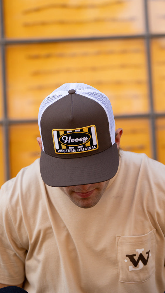 "Sudan" Hooey Hat Brown/White w/Yellow/Black/White Patch