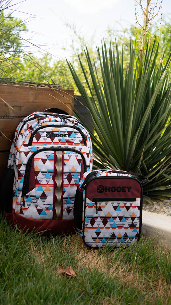 "Hooey Lunch Box" Cream/Black Aztec