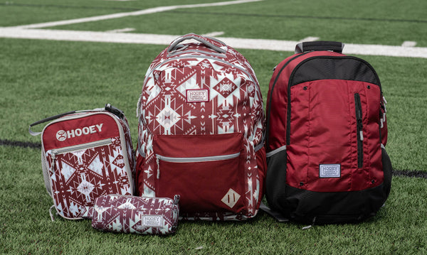 "Hooey Lunch Box" Burgundy/Grey Aztec