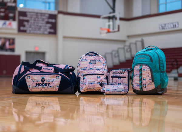 "Hooey Lunch Box" Pink/Navy Aztec