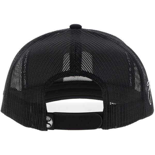 the back of black with gold and white Dusty Tuckness hat