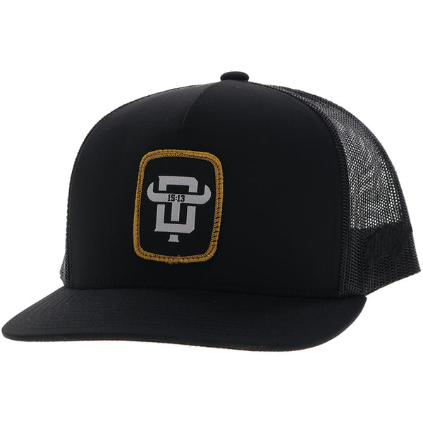 black with gold and white Dusty Tuckness hat