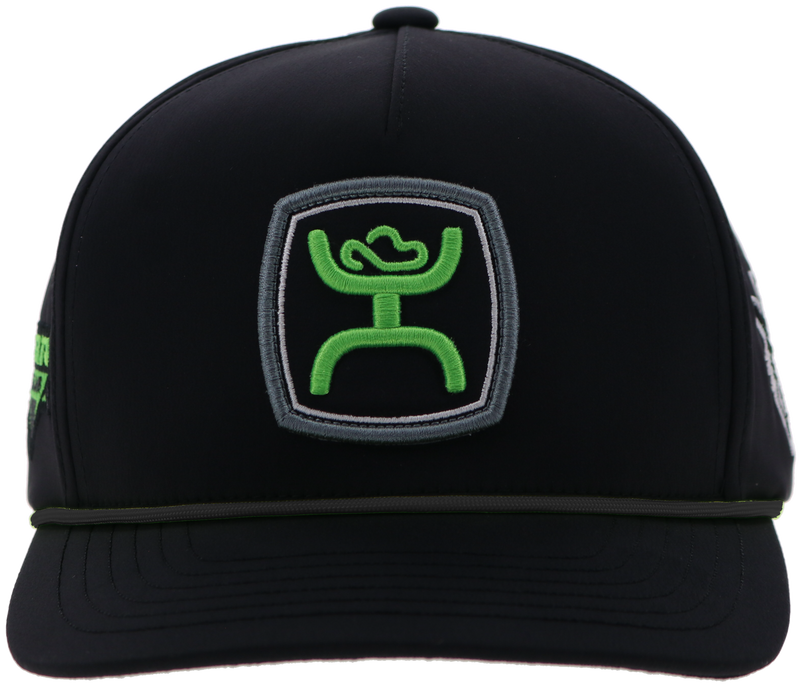 "Austin Gamblers" Black Hat w/White /Neon Green Hooey Logo