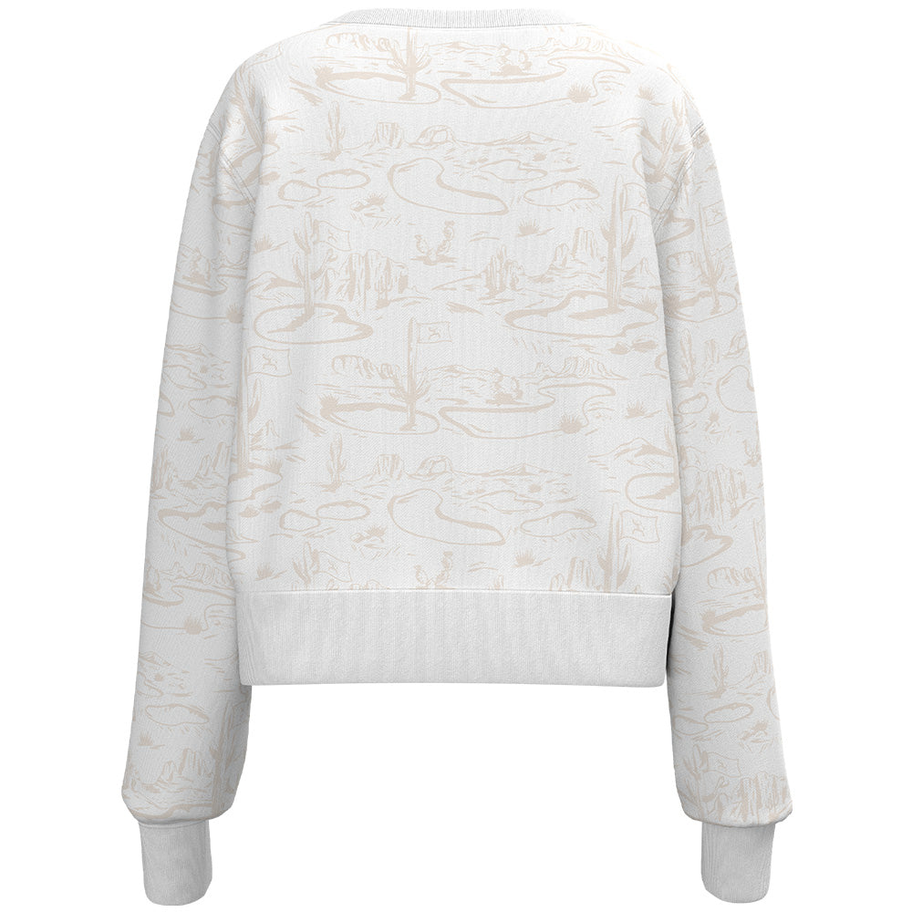 "Kate Crew" Ladies Cropped Pullover White/Cream