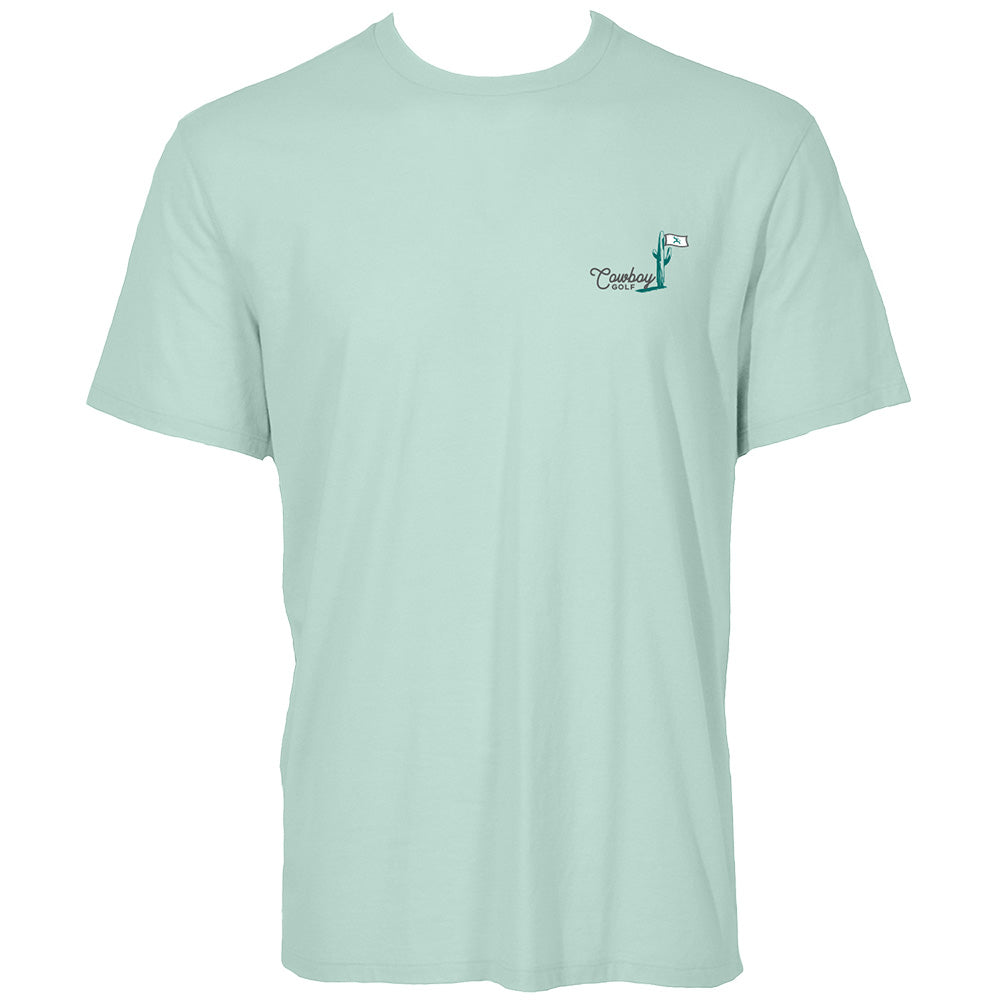 "Hooey Hills" Aqua Cowboy Golf T-shirt