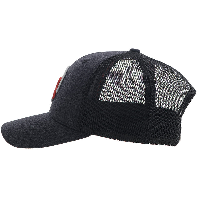 "Strap" Roughy Hat Charcoal/Black w/Red & White Logo