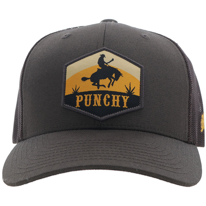 "Ranchero" Punchy Hat Brown w/Black & Orange Patch