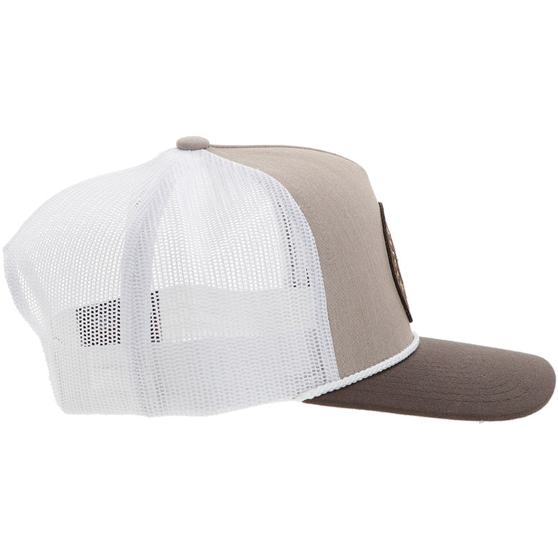 "Quanah" Hat Tan/White w/Brown/White Circle Patch