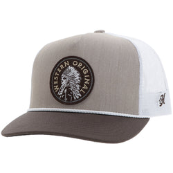 "Quanah" Hat Tan/White w/Brown/White Circle Patch