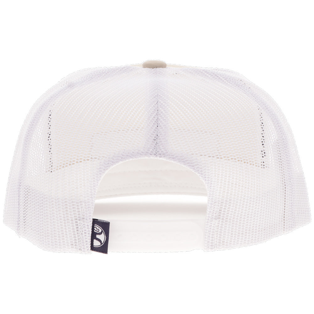 "Lock-Up" Hat Tan/ White w/Navy & White Patch