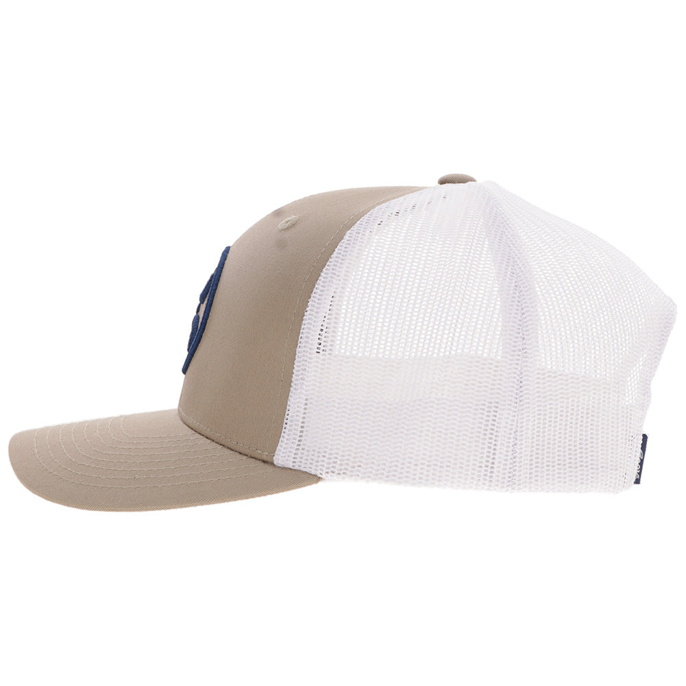 "O-Classic" Hat Tan/White w/Navy Hooey Logo