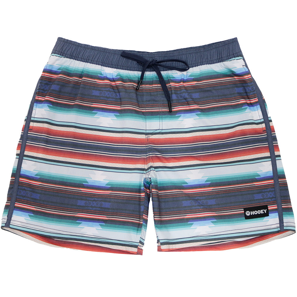 "Breaker" Boardshort Red/Blue Stripes