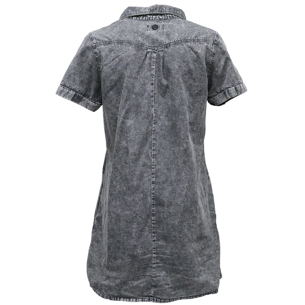 "Denali" Denim Chambray Dress Black