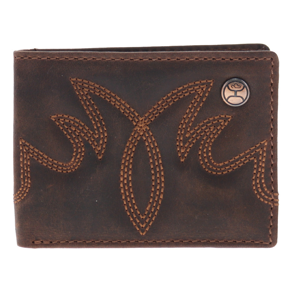 Wyatt Front Pocket Bifold Wallet Brown Leather