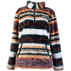 "Ladies Fleece Pullover" Serape/ Brown