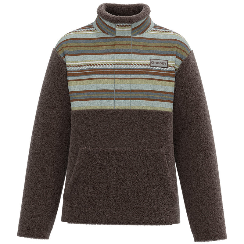 "Hooey Sherpa Fleece Pullover" Brown /Serape