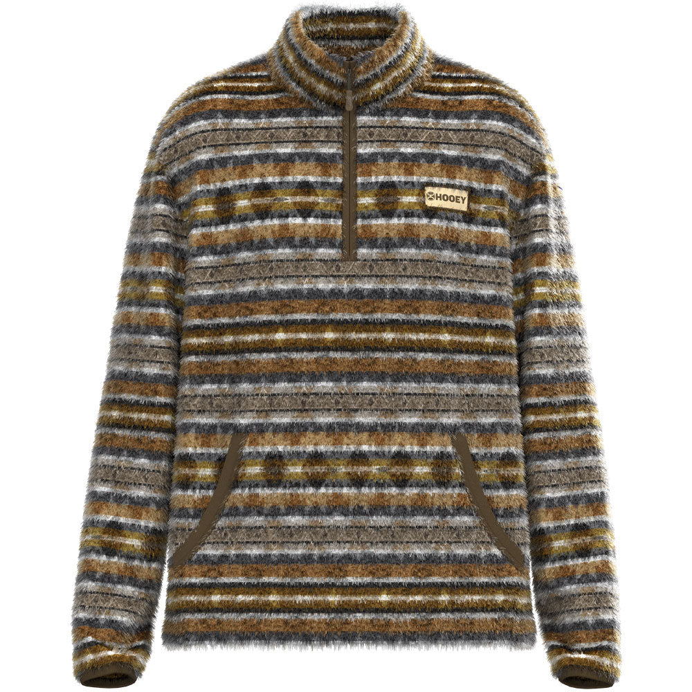 Youth "Bozeman" Fleece Pullover Tan w/Multi Color Aztec