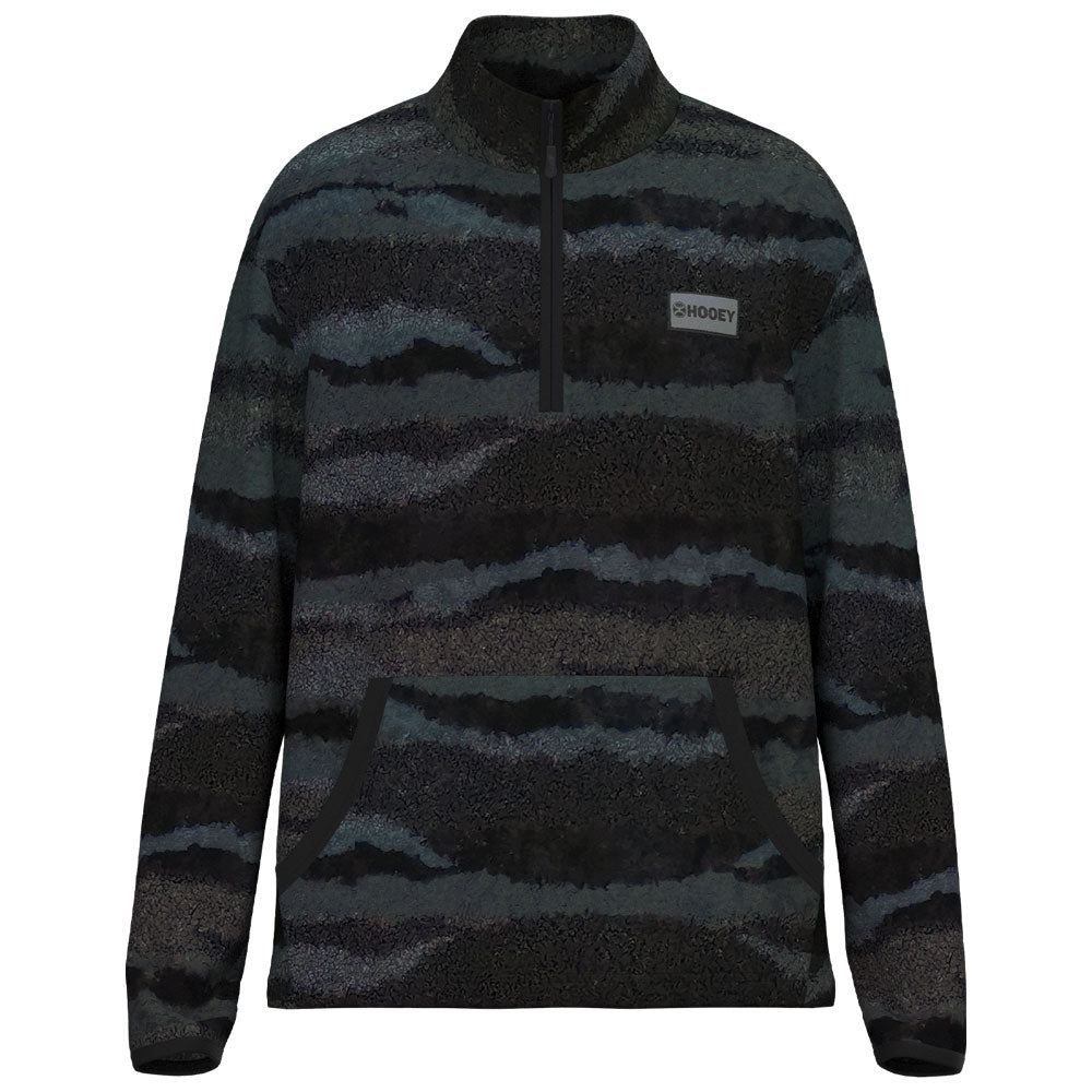 "Nordic" Sherpa Fleece Pullover Grey & Black