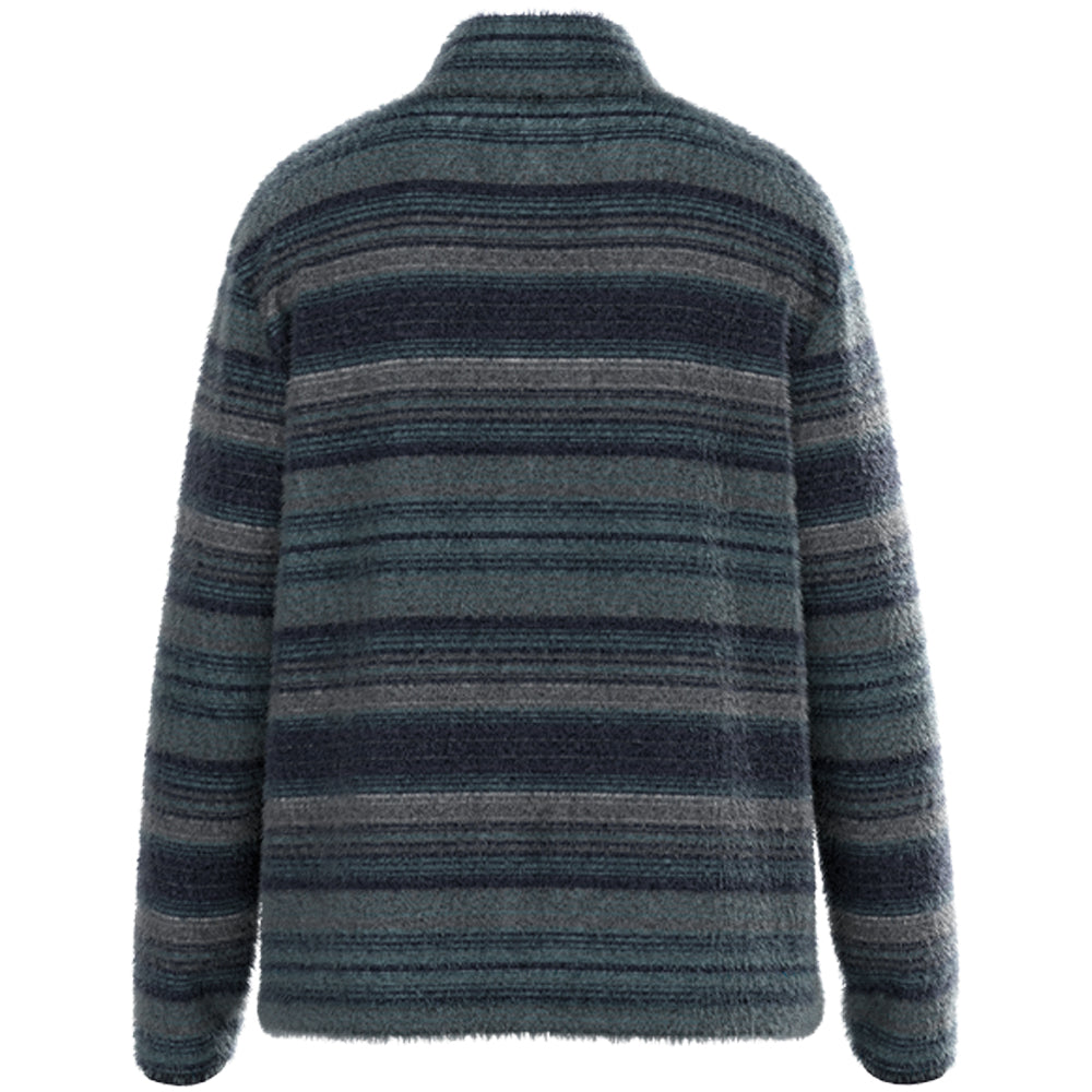 Youth Bear Fleece Pullover Dark Grey/Blue Stripe