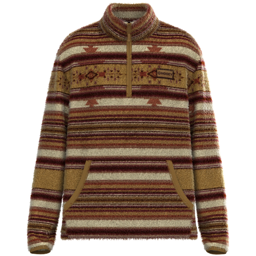 Youth Bear Fleece Pullover Tan/Stripes