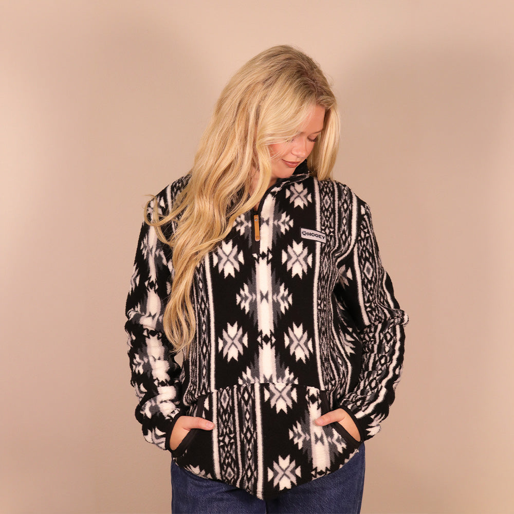 Kodi Fleece Pullover Black/Aztec