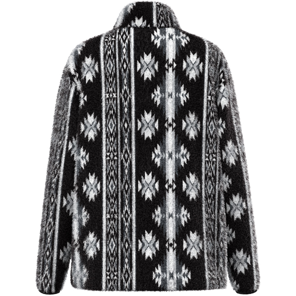 Youth Kodi Fleece Pullover Black/Aztec