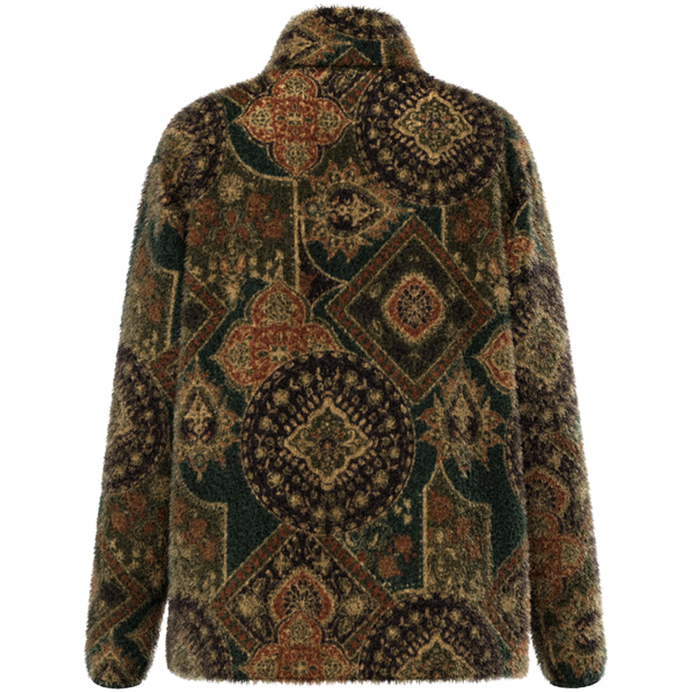 Kodi Fleece Pullover Dark Green/Paisley