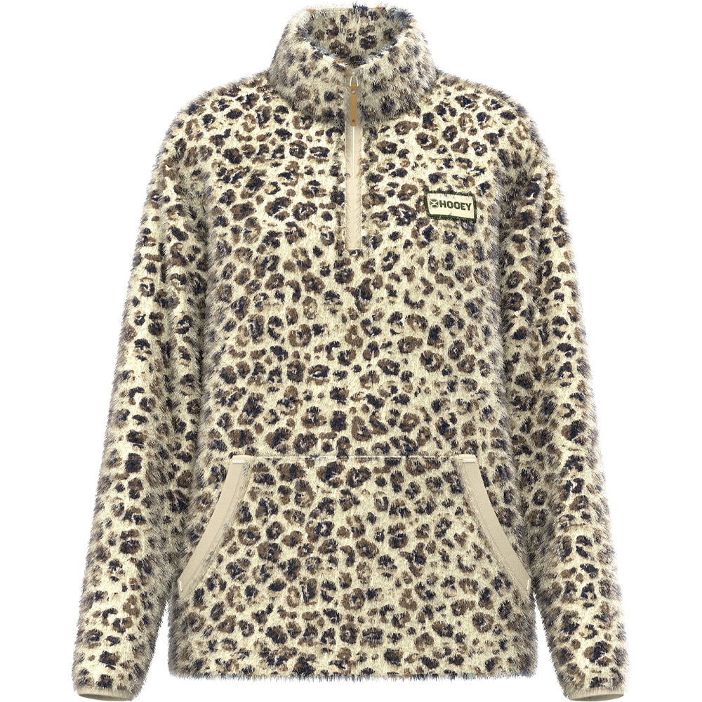 Youth Kodi Fleece Pullover Tan/Leopard