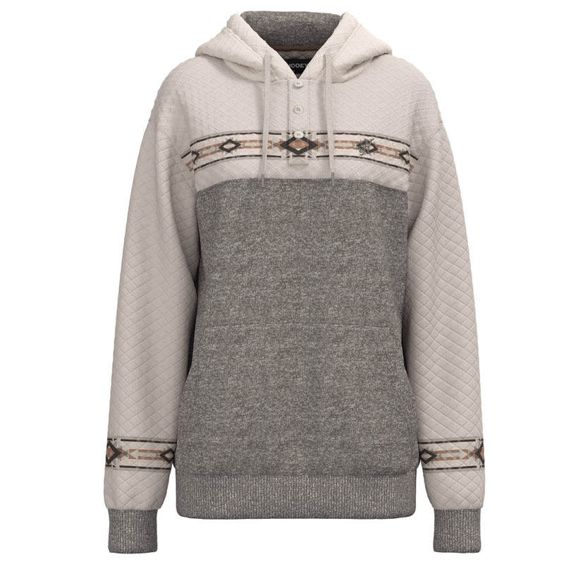 "Jimmy" Grey /White w/ Quilted Pattern Hoody