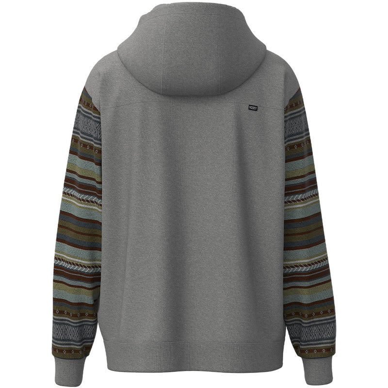 "Polar Fleece" Grey w/Serape Hoody