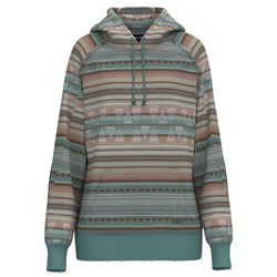 "The Distressed" Turquoise /Serape Hoody