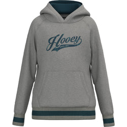 Youth Girls "Polar Fleece" Grey w/ Teal Hoody