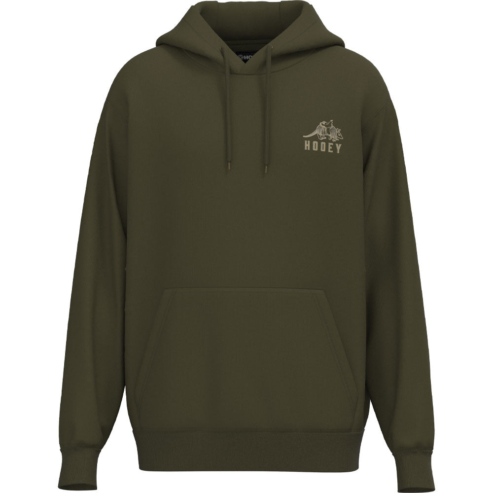 "Desert Dillo" Olive Green Western Original Landscape Logo Hoody