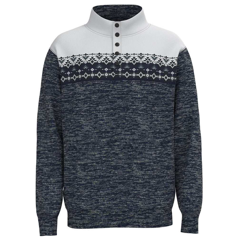 "Stevie" Pullover Blue w/Aztec