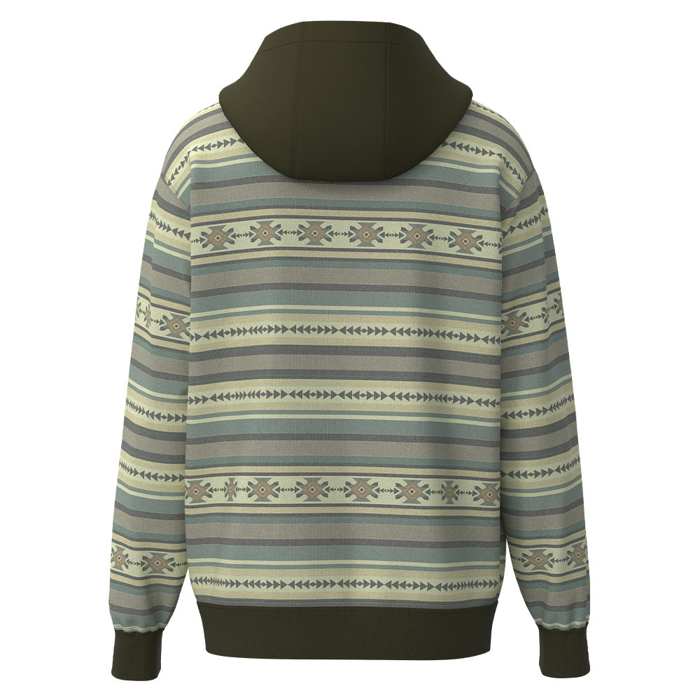 "Legendary Hoody" Olive/Multi-Color Serape