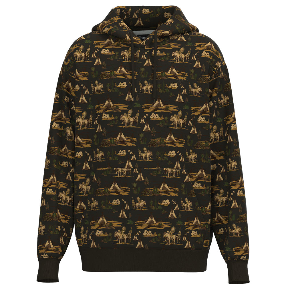 "Legendary Hoody" Brown Comanche Patterned