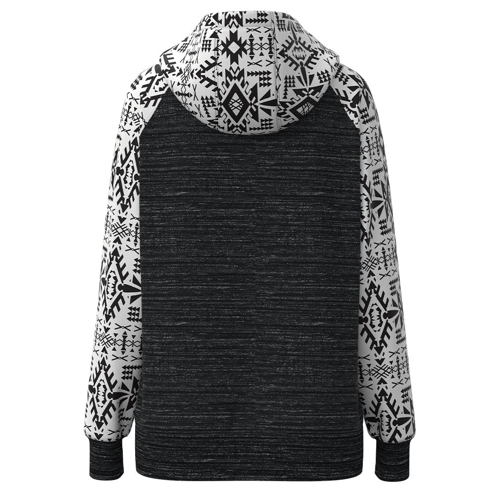 "Legendary Hoody" Black Space Dye w/Aztec
