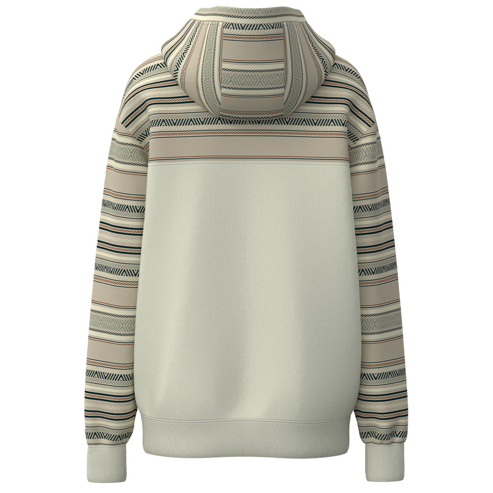 "Jimmy" Cream w/Multi Color Serape Hoody
