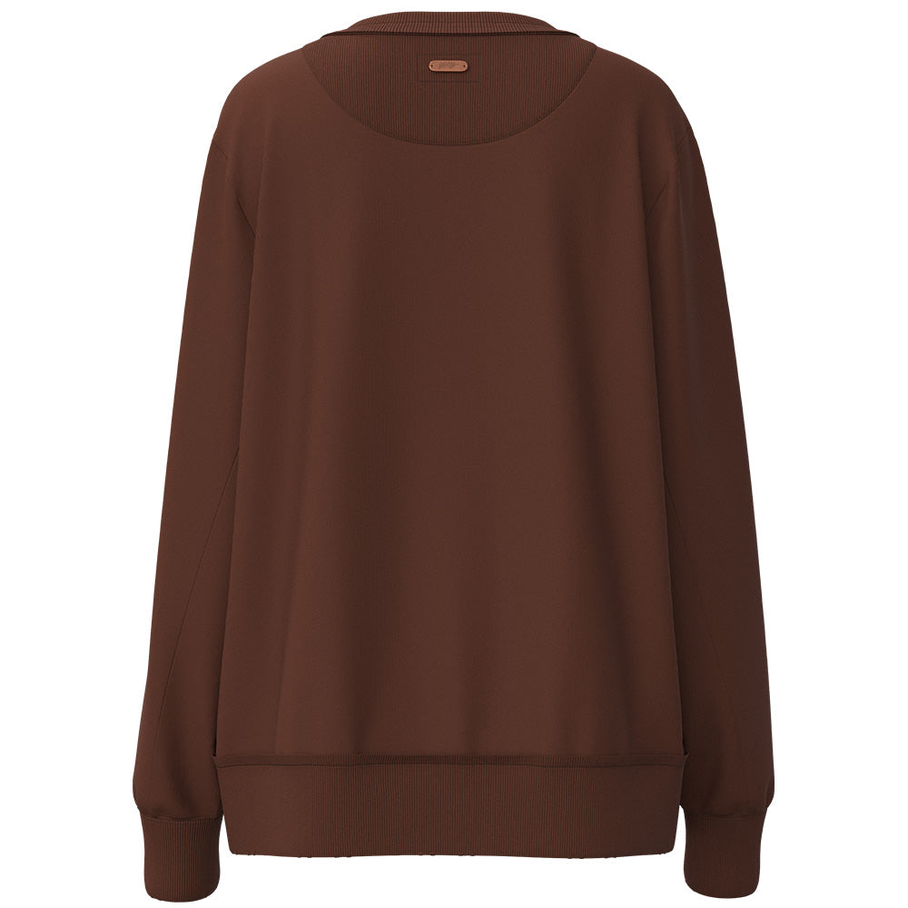 YOUTH "Stallion Crew" Ladies Brown w/ White Logo Pullover